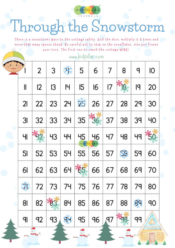 winter math activity for kids