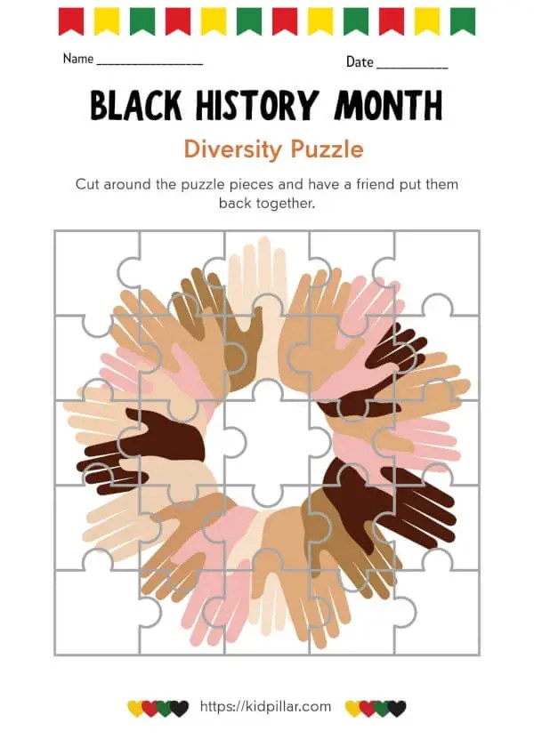 Diversity Puzzle Printable