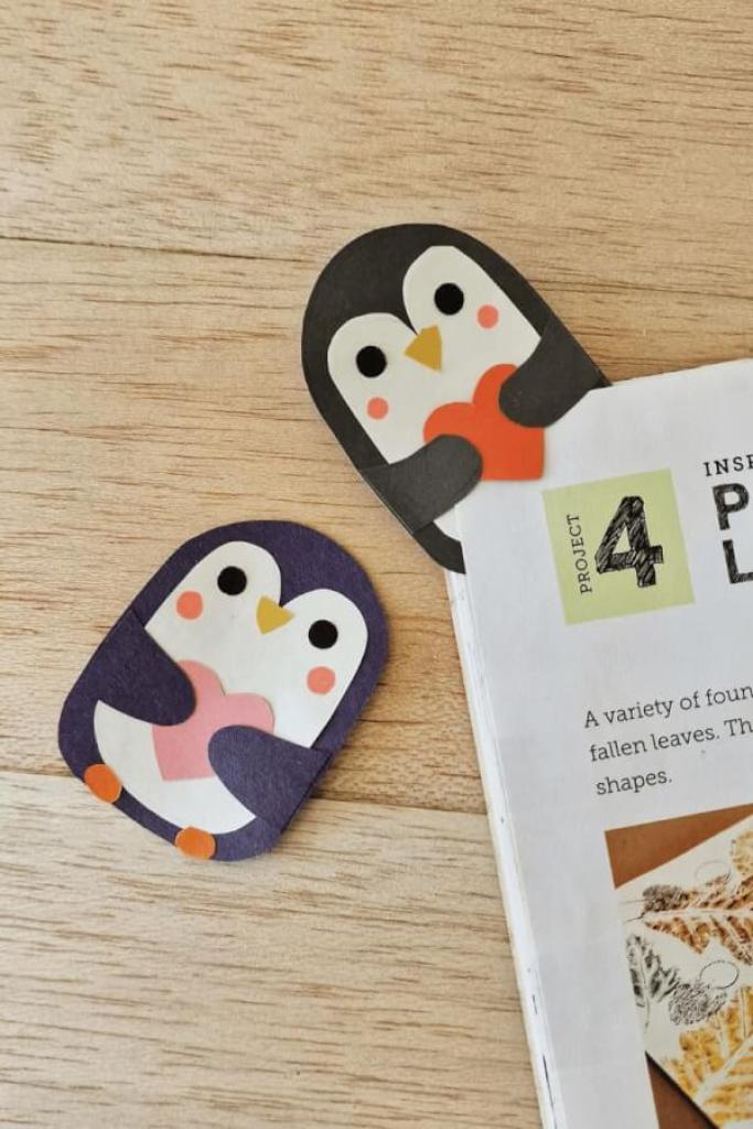 Winter bookmark craft with free template