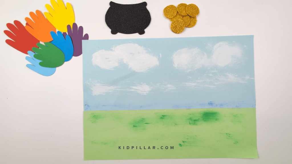 pot of Gold Handprint craft for Preschoolers