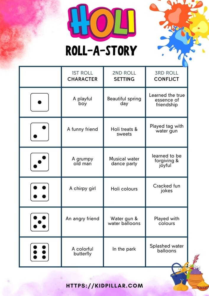 Holi Roll-a-Story