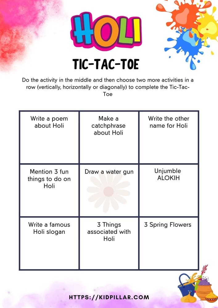 Holi Tic-Tac-Toe