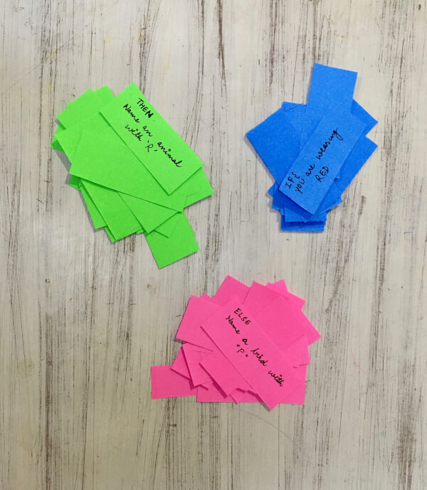 If-Then-else offline coding activity for kids