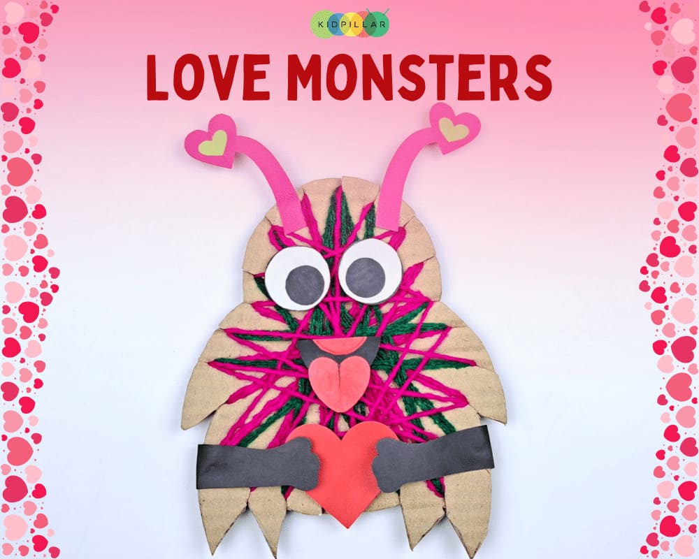 Valentine Love monster craft for kids