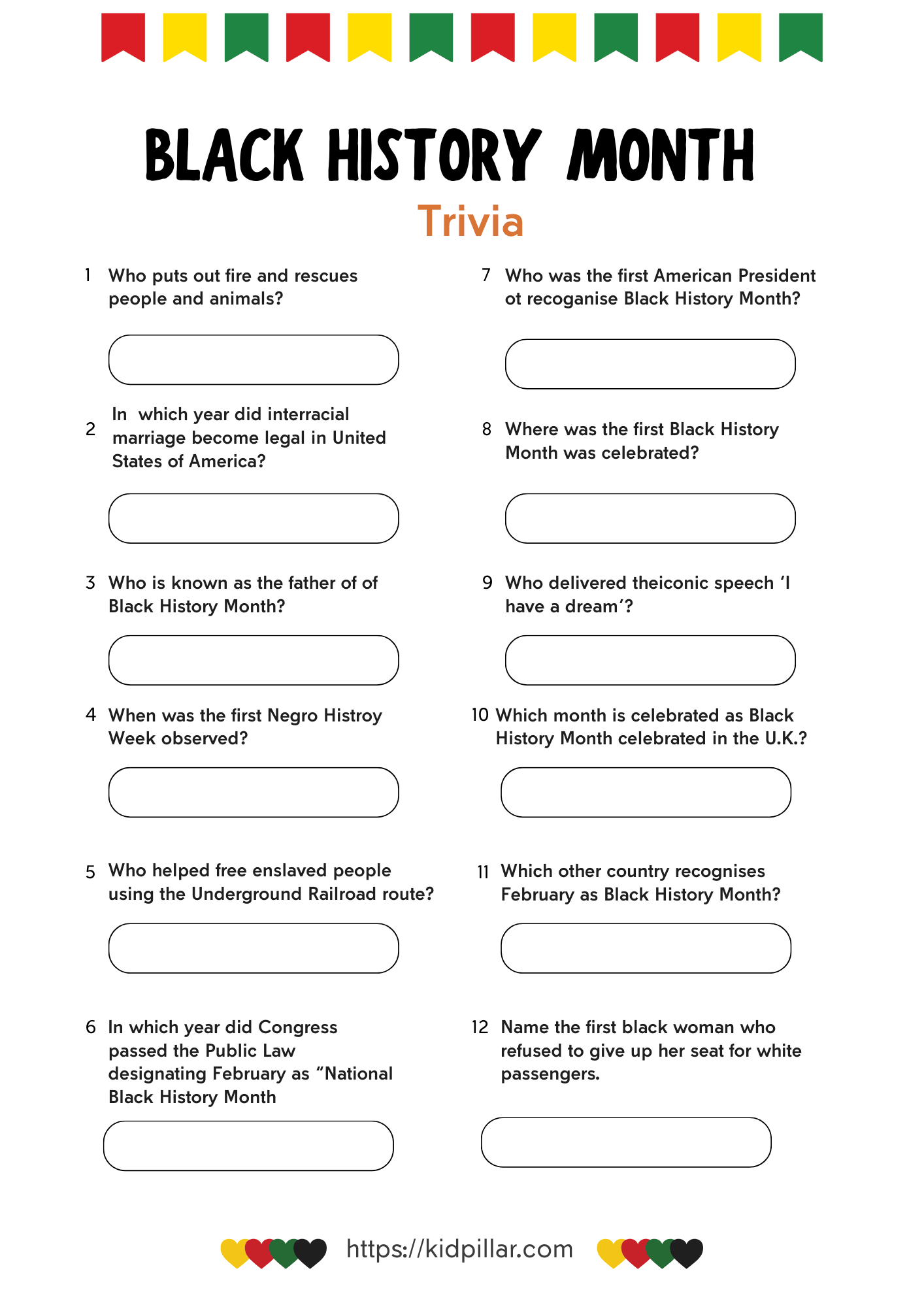 Black History Month Trivia