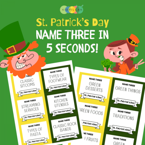 Name 3 St. Patrick’s Day Game